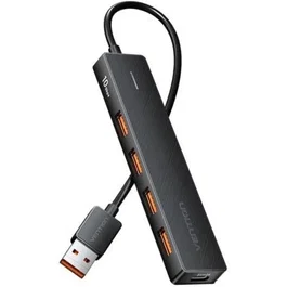 Vention Hub USB 3.2 CHOBB 5 en 1 con 4xUSB-A y 1xUSB-C PD, Negro